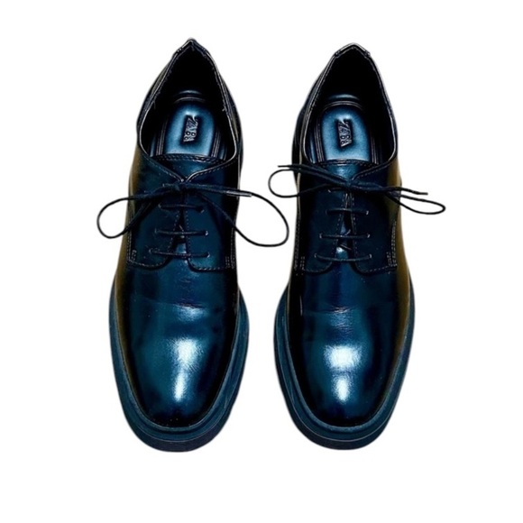 Zara chunky platform Derby shoes - Picture 1 of 11